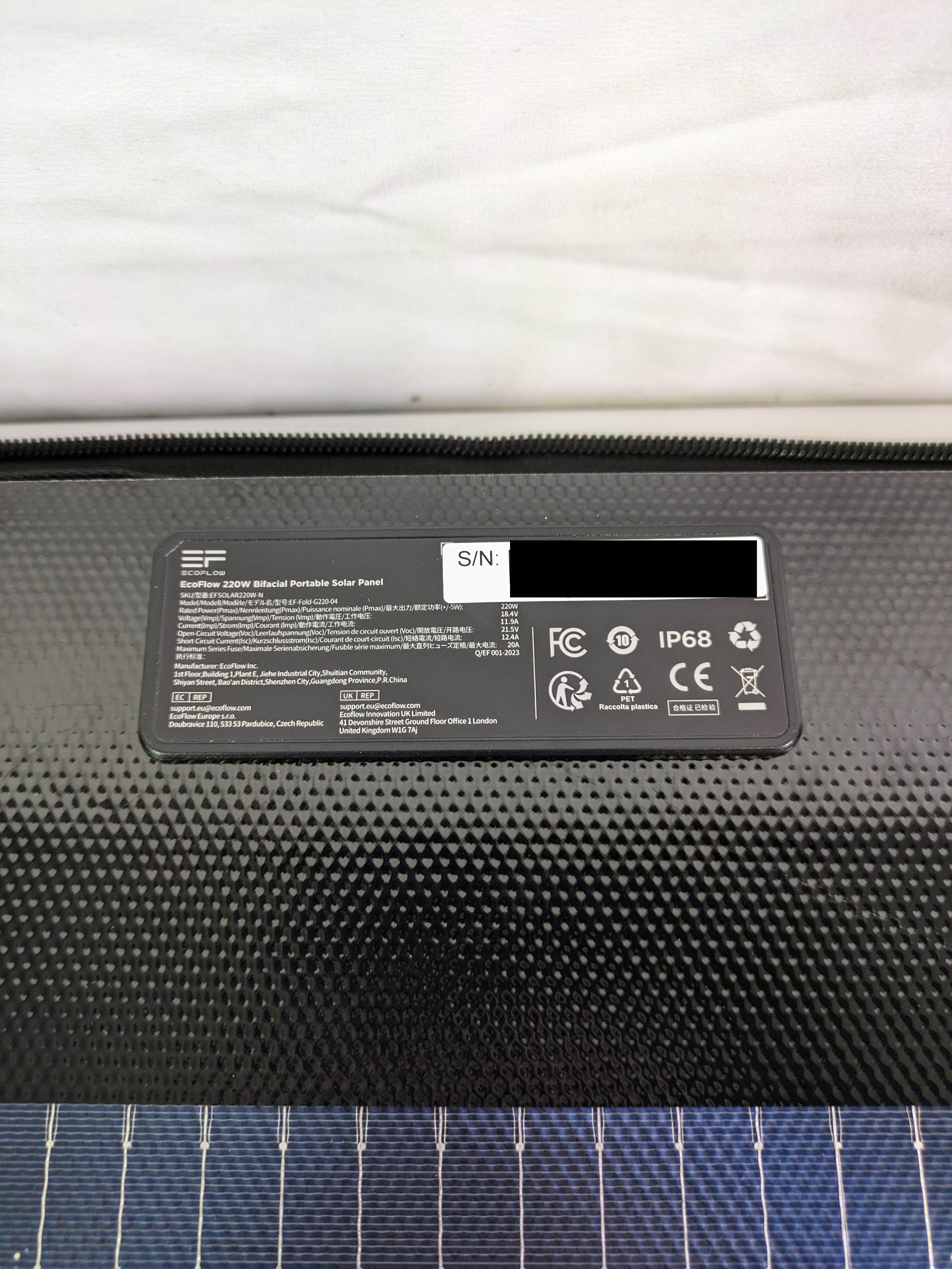 EcoFlow NextGen 220W IP68 Bifacial Portable Solar Panel EFSOLAR220W-N