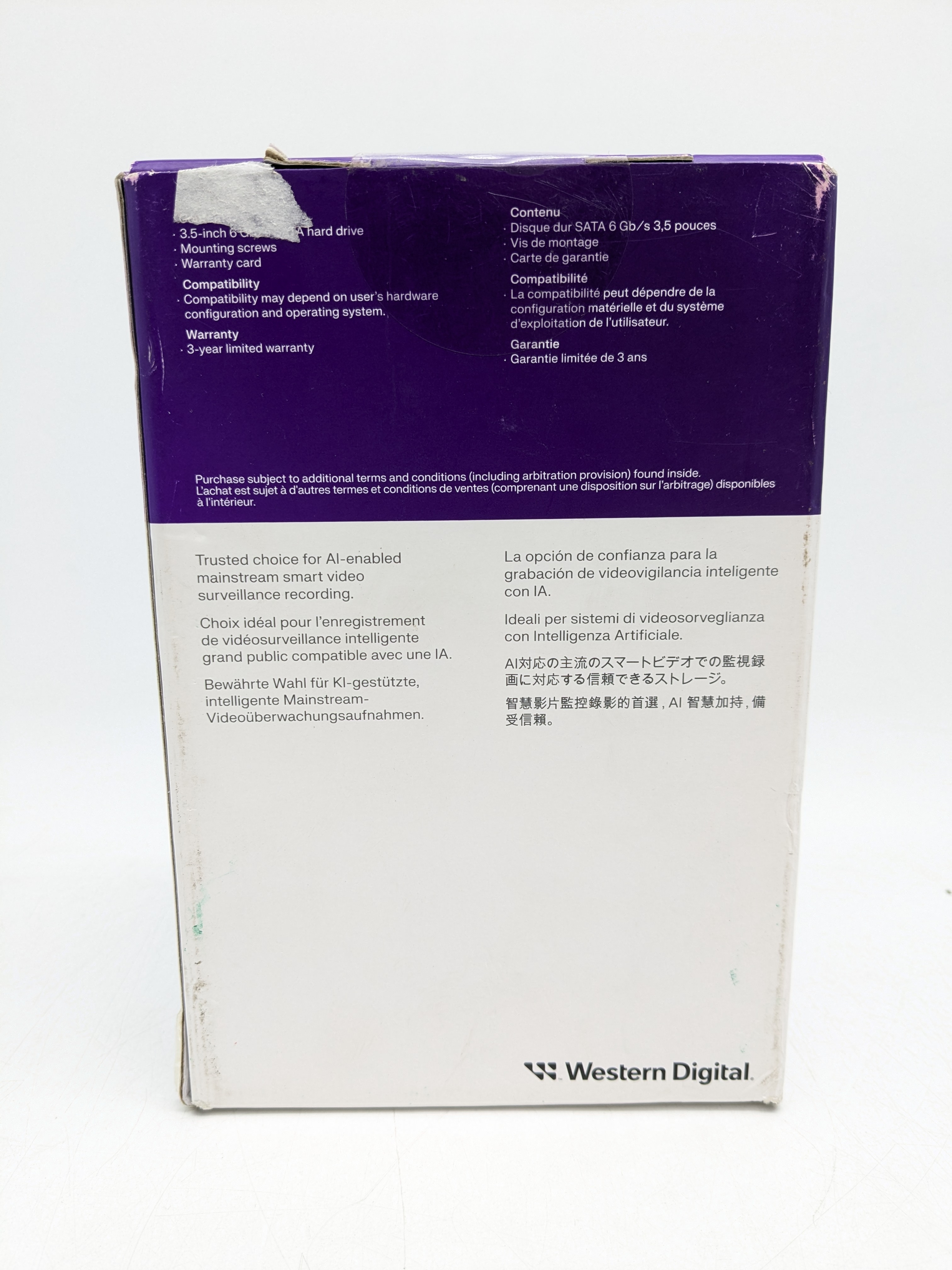 Western Digital Purple 4TB, Internal, 5400 RPM, 3.5 in (WD43PURZ