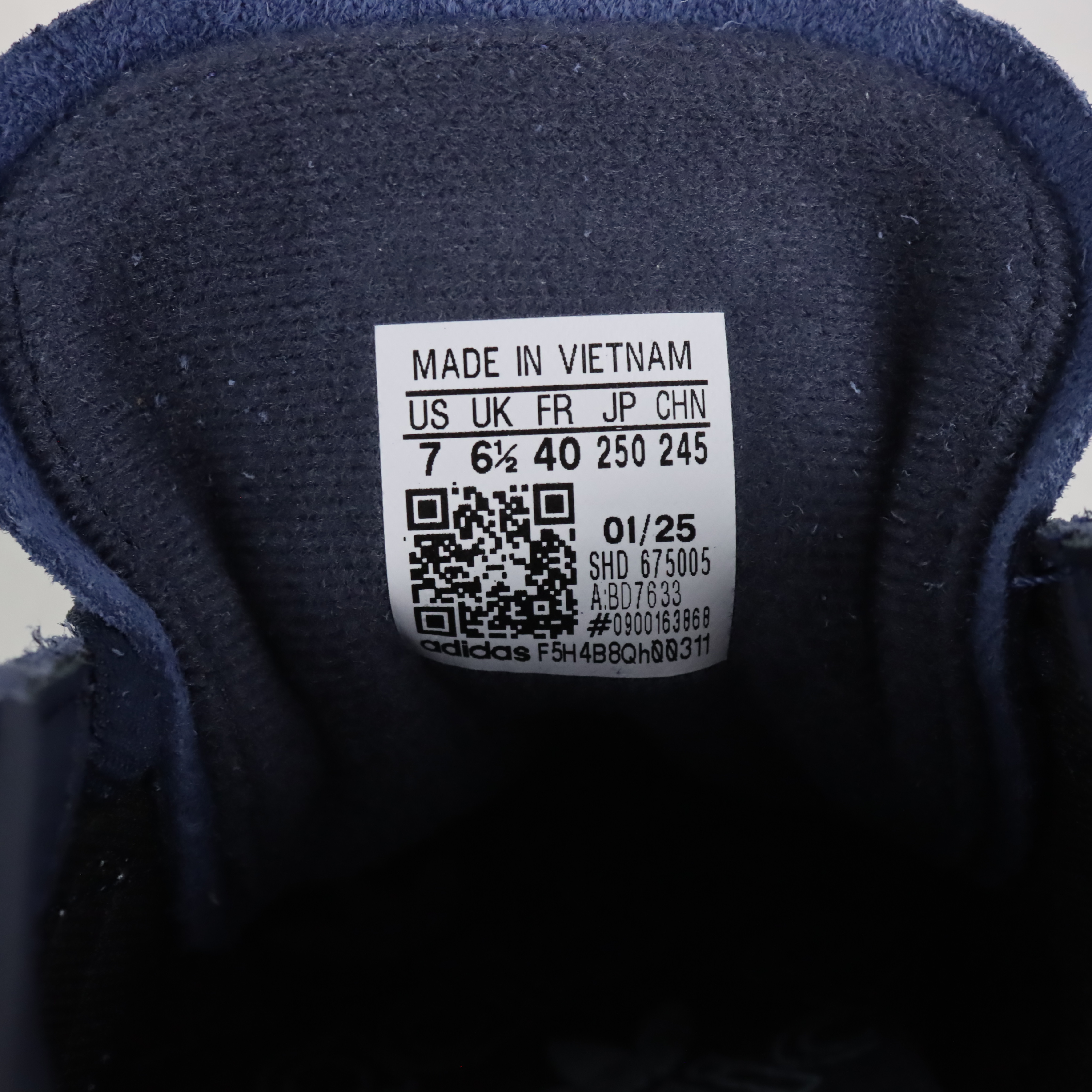 Adidas Original Handball Spezial Sneakers In Navy & Gum - Men's Size 7 (BD7633) detailed image 5
